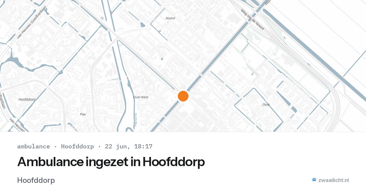 Ambulance ingezet in Hoofddorp — 22 jun 2026