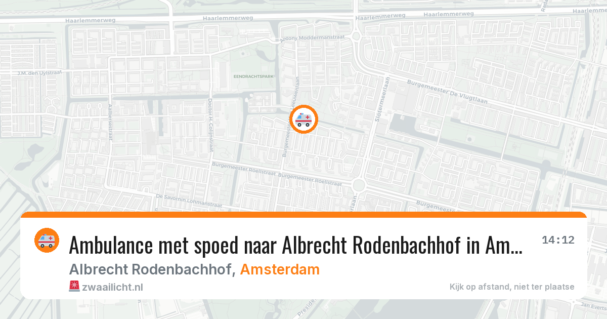 Ambulance met spoed naar Albrecht Rodenbachhof in Amsterdam — 12 jul 2026