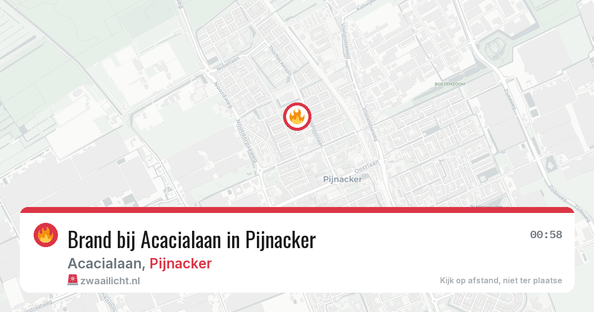 Brand bij Acacialaan in Pijnacker — 17 jun 2026