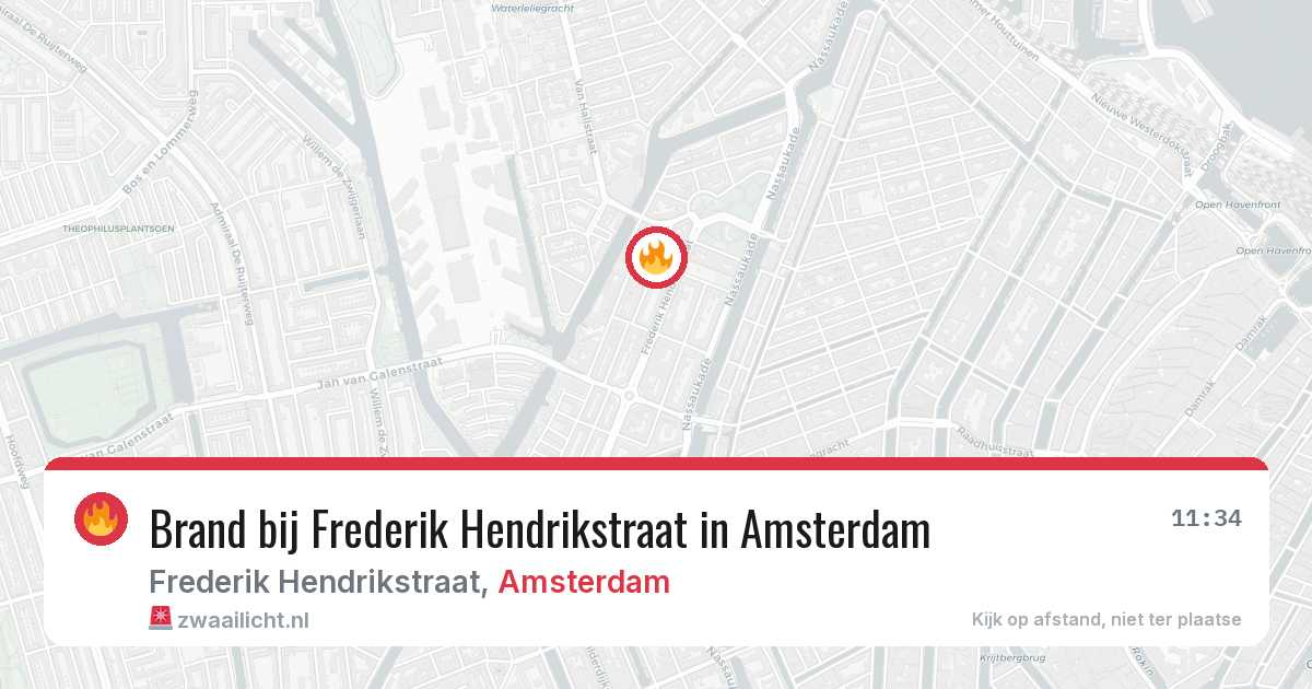 Brand bij Frederik Hendrikstraat in Amsterdam — 9 jul 2026