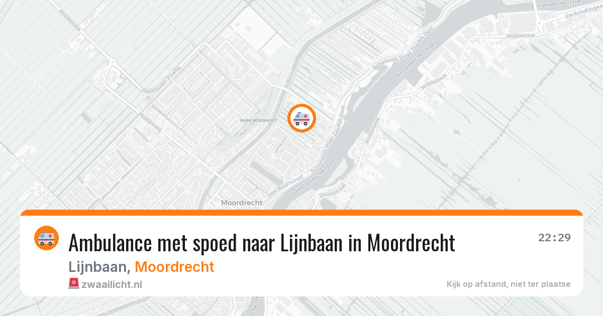 Ambulance met spoed naar Lijnbaan in Moordrecht — 20 mrt 2026