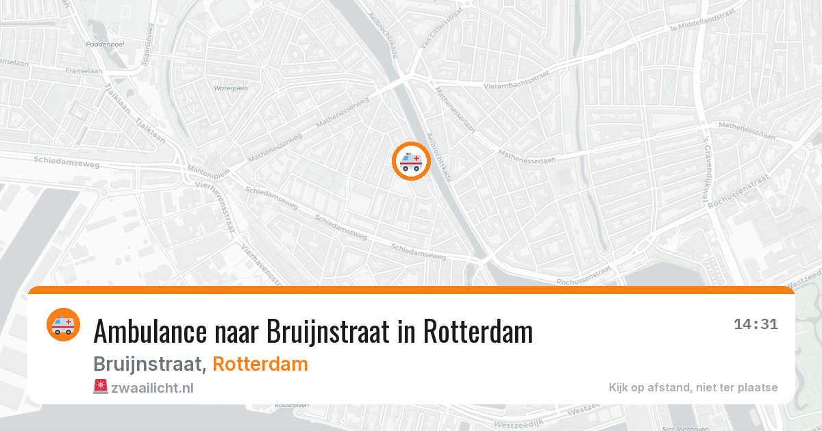 Ambulance naar Bruijnstraat in Rotterdam — 16 mrt 2026