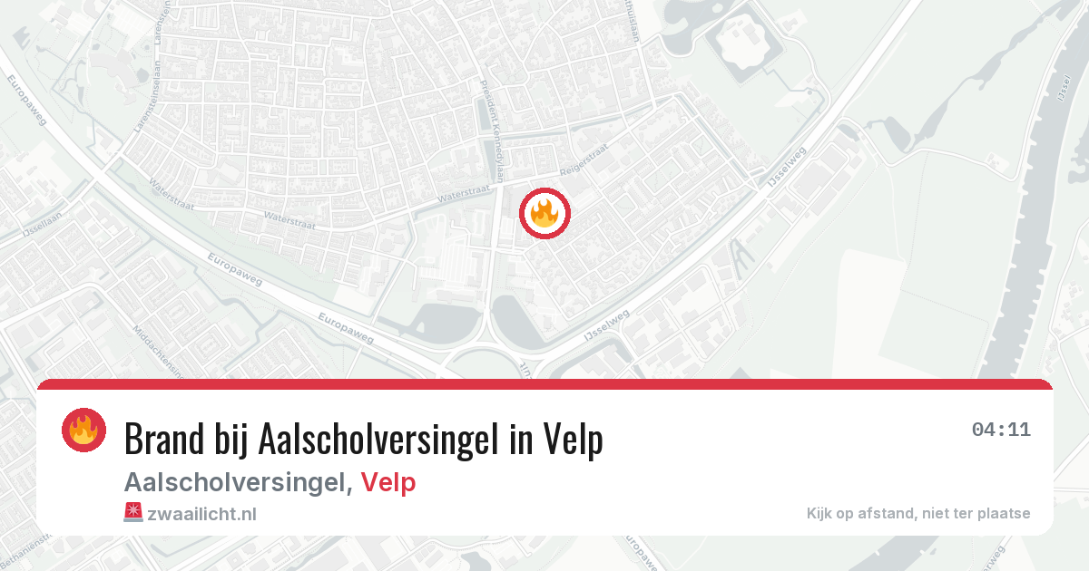 Brand bij Aalscholversingel in Velp — 25 apr 2026