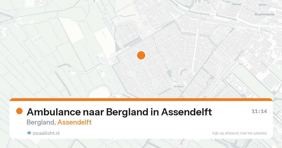 Ambulance naar Bergland in Assendelft — 18 aug 2026
