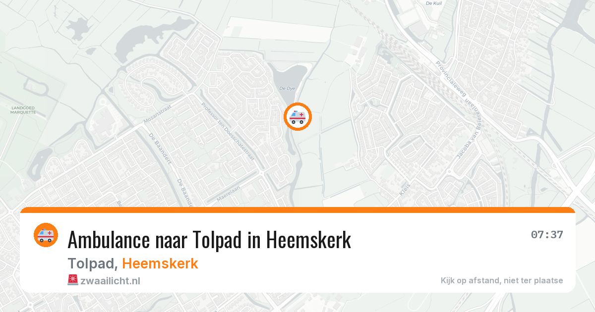 Ambulance naar Tolpad in Heemskerk — 8 jun 2026