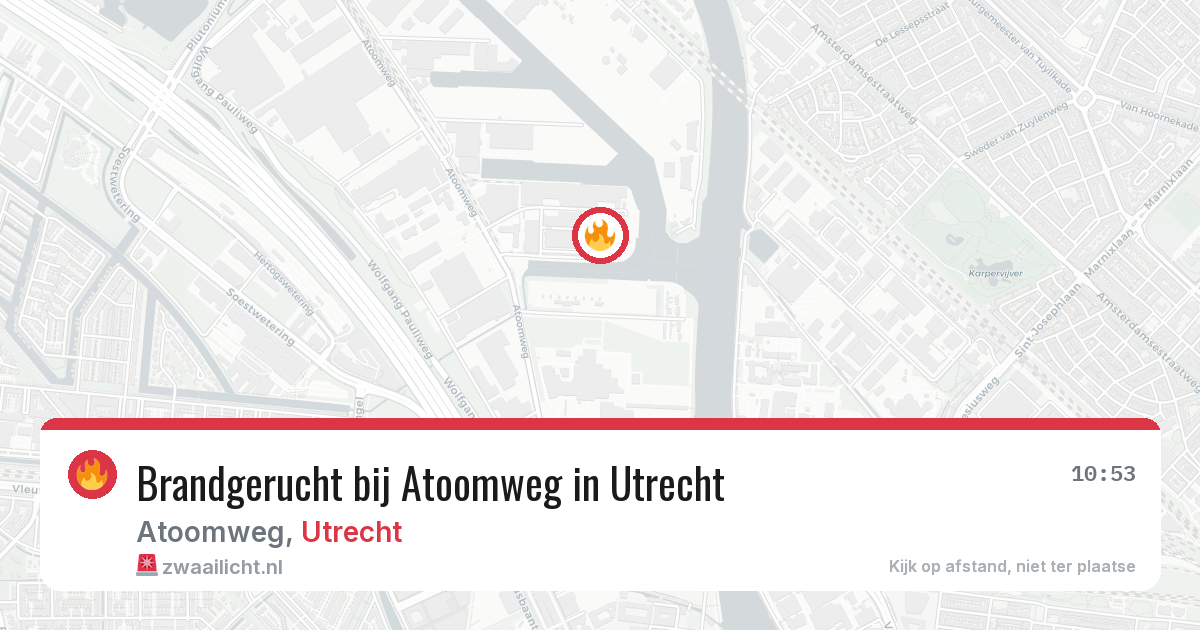 Brandgerucht bij Atoomweg in Utrecht — 13 mei 2026