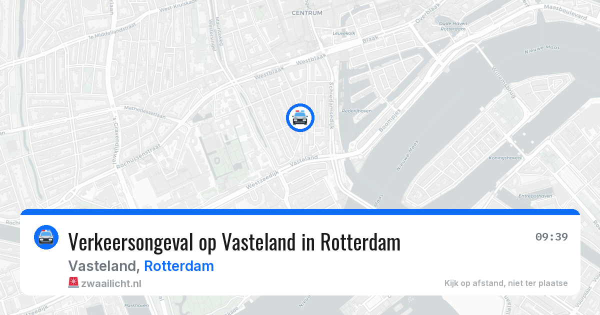 Verkeersongeval op Vasteland in Rotterdam — 18 jun 2026