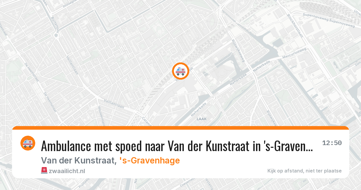 Ambulance met spoed naar Van der Kunstraat in 's-Gravenhage — 5 jul 2026