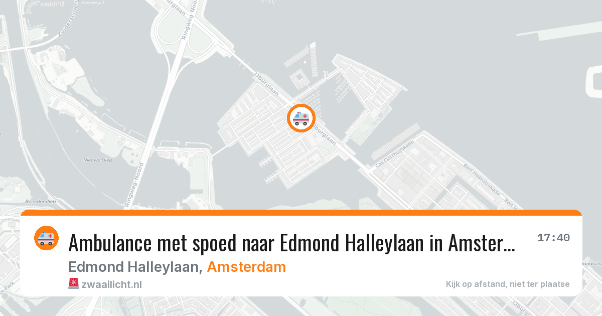 Ambulance met spoed naar Edmond Halleylaan in Amsterdam — 25 jul 2026