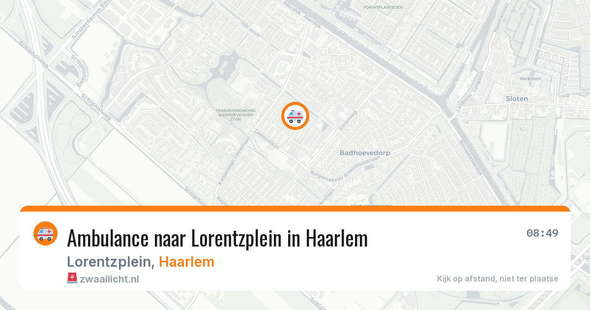 Ambulance naar Lorentzplein in Haarlem — 8 jul 2026