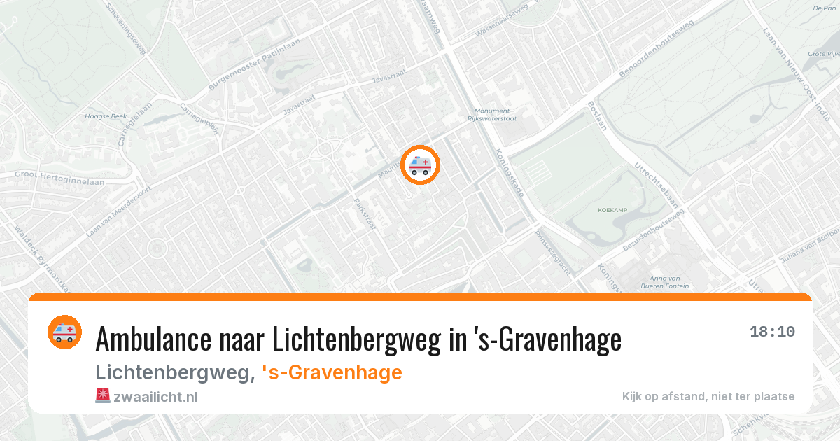 Ambulance naar Lichtenbergweg in 's-Gravenhage — 16 mrt 2026