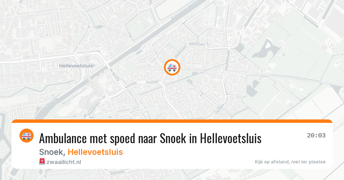 Ambulance met spoed naar Snoek in Hellevoetsluis — 13 aug 2026