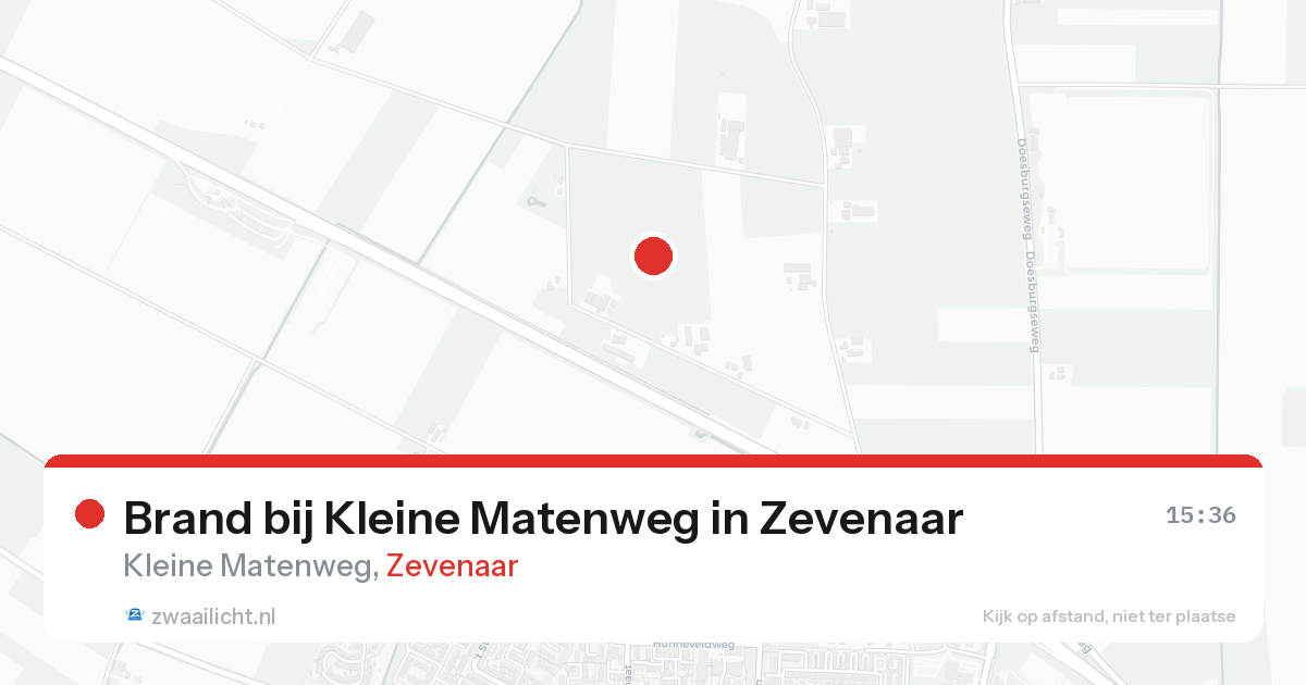 Brand bij Kleine Matenweg in Zevenaar — 25 aug 2026