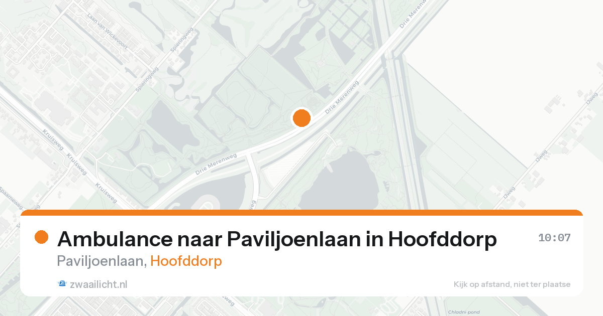 Ambulance naar Paviljoenlaan in Hoofddorp — 23 aug 2026