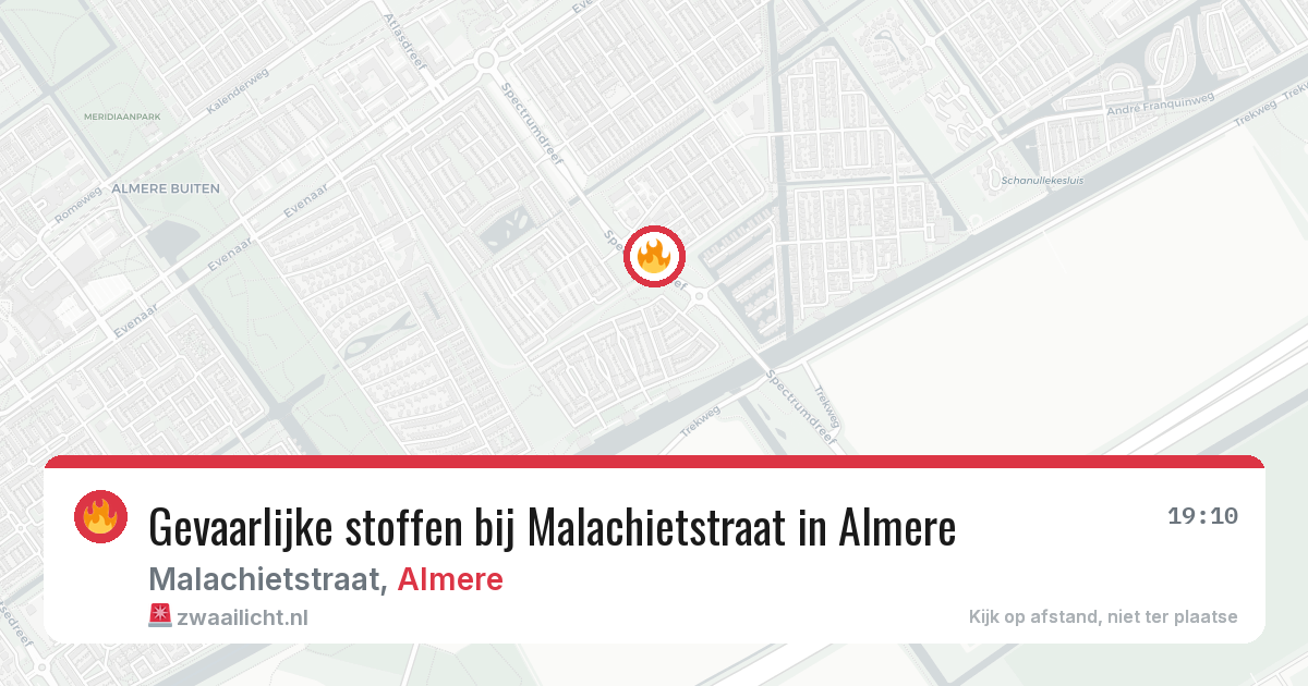 Gevaarlijke stoffen bij Malachietstraat in Almere — 1 jun 2026