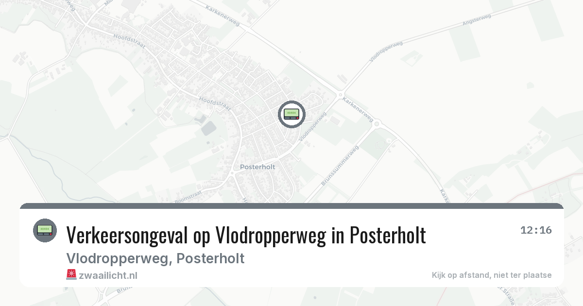 Verkeersongeval op Vlodropperweg in Posterholt — 26 jul 2026
