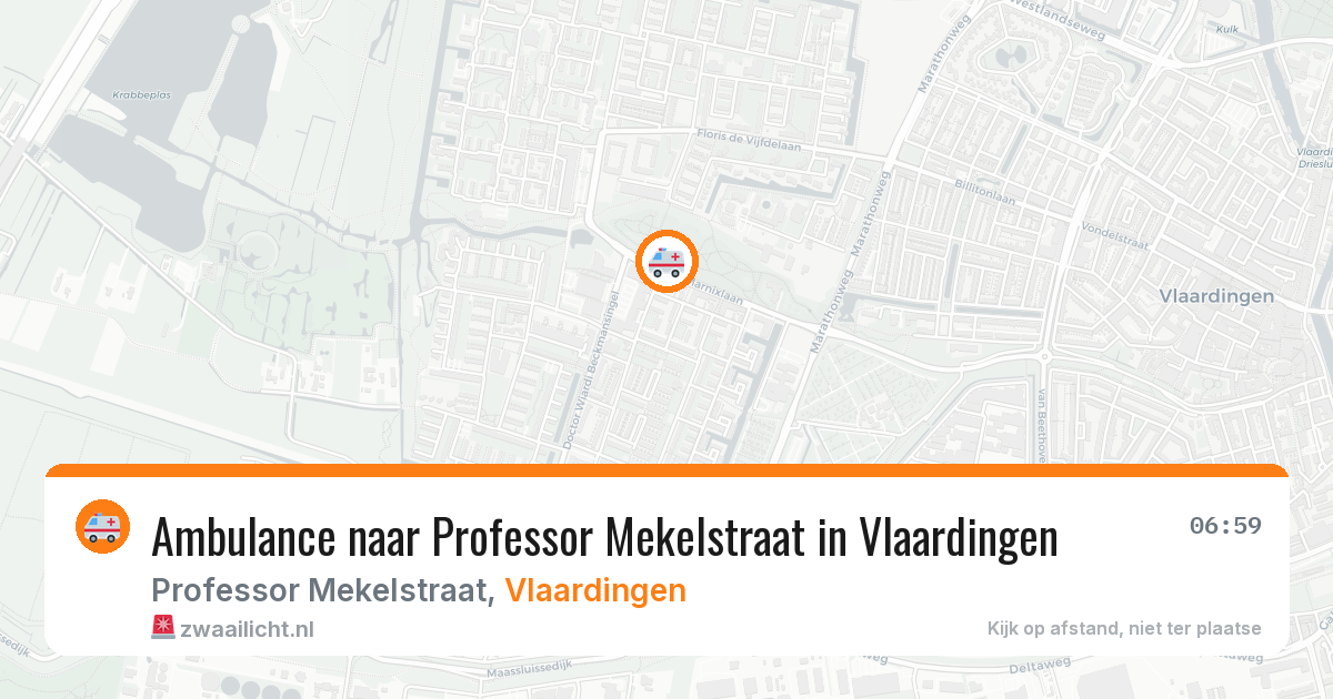 Ambulance naar Professor Mekelstraat in Vlaardingen — 8 jun 2026