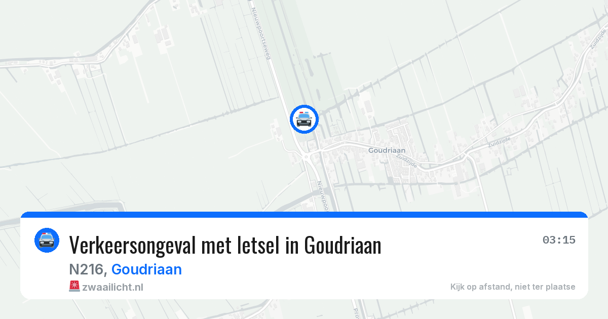 Verkeersongeval met letsel in Goudriaan — 18 jan 2026