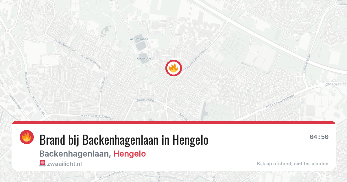 Brand bij Backenhagenlaan in Hengelo — 28 mei 2026