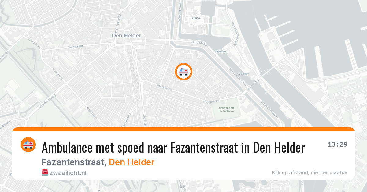 Ambulance met spoed naar Fazantenstraat in Den Helder — 27 mei 2026