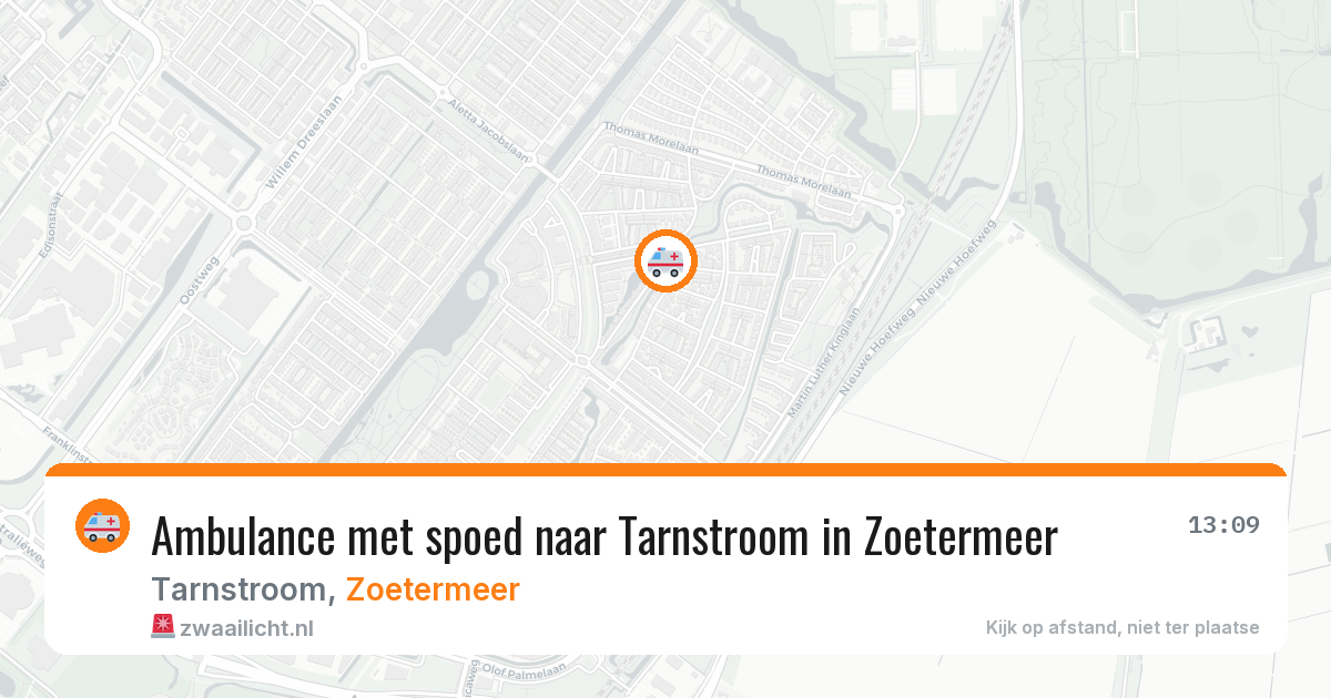 Ambulance met spoed naar Tarnstroom in Zoetermeer — 21 apr 2026