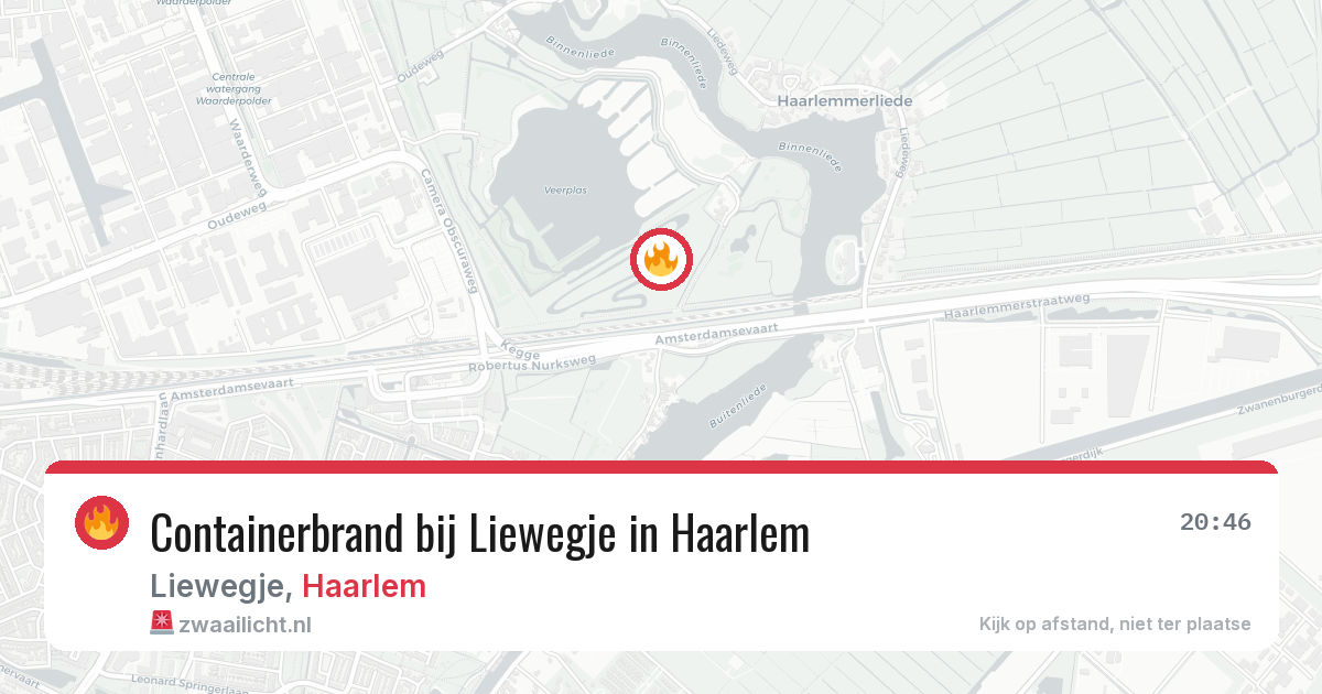Containerbrand bij Liewegje in Haarlem — 4 aug 2026
