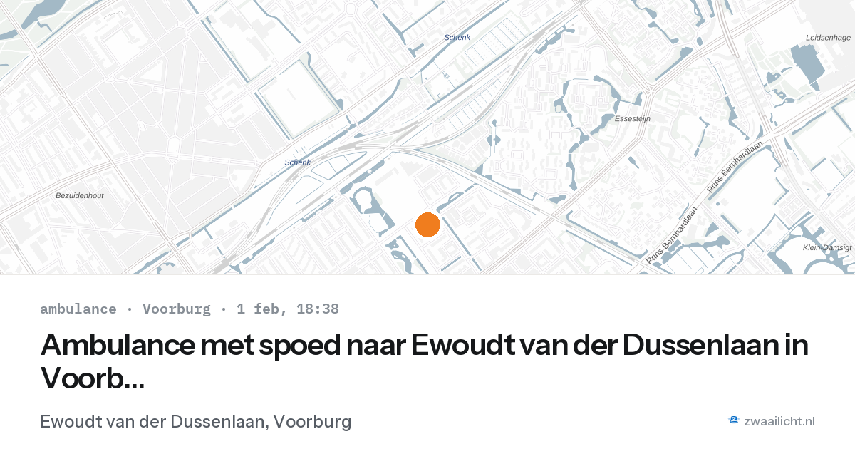 Ambulance met spoed naar Ewoudt van der Dussenlaan in Voorburg — 1 feb 2026