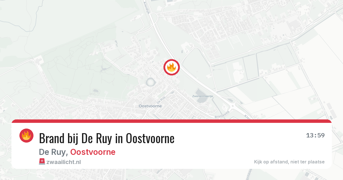 Brand bij De Ruy in Oostvoorne — 30 jun 2026