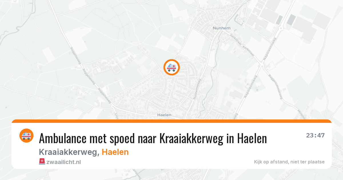 Ambulance met spoed naar Kraaiakkerweg in Haelen — 7 jul 2026