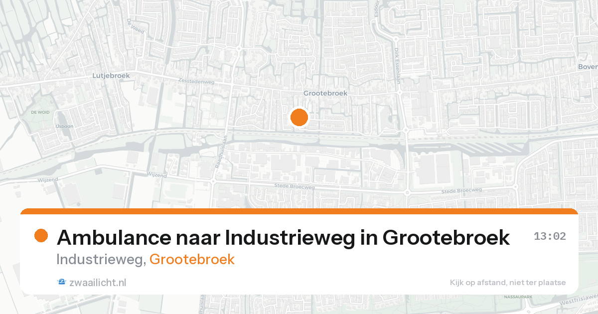 Ambulance naar Industrieweg in Grootebroek — 25 mei 2026