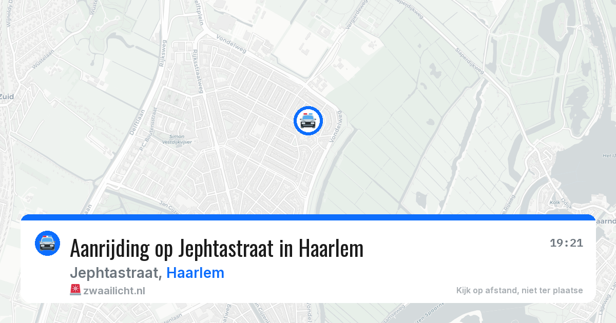 Aanrijding op Jephtastraat in Haarlem — 26 jul 2026