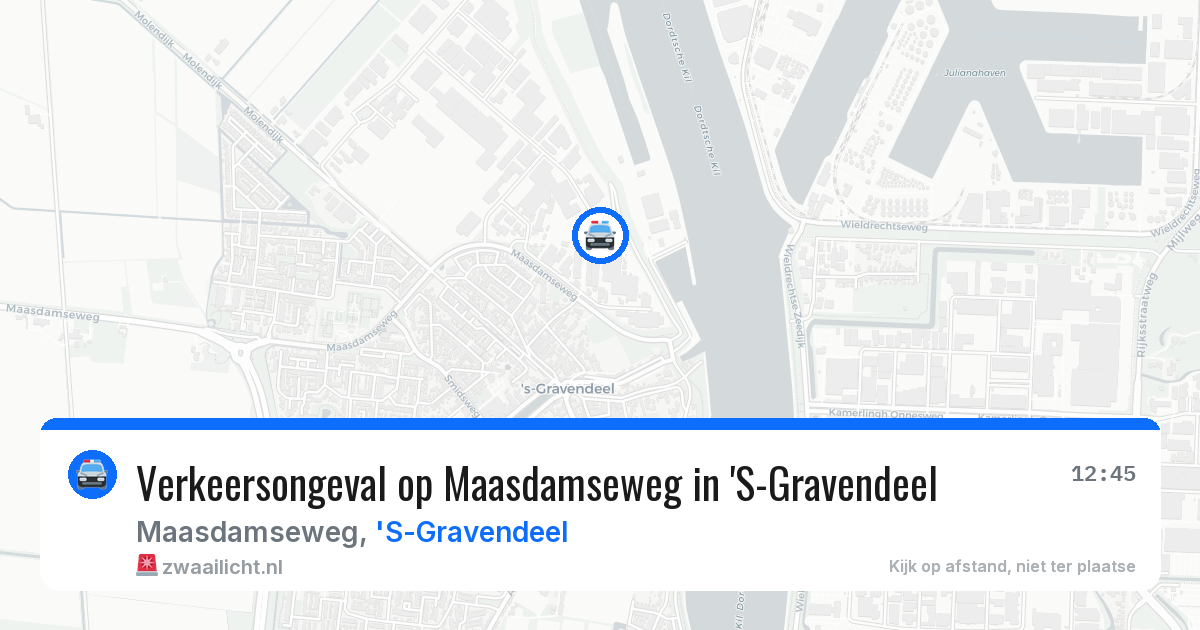 Verkeersongeval op Maasdamseweg in 'S-Gravendeel — 9 jul 2026