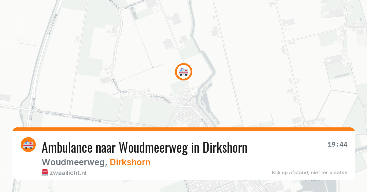Ambulance naar Woudmeerweg in Dirkshorn — 6 mei 2026