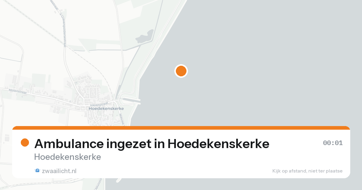 Ambulance ingezet in Hoedekenskerke — 20 aug 2026