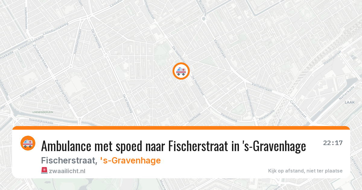 Ambulance met spoed naar Fischerstraat in 's-Gravenhage — 7 jun 2026