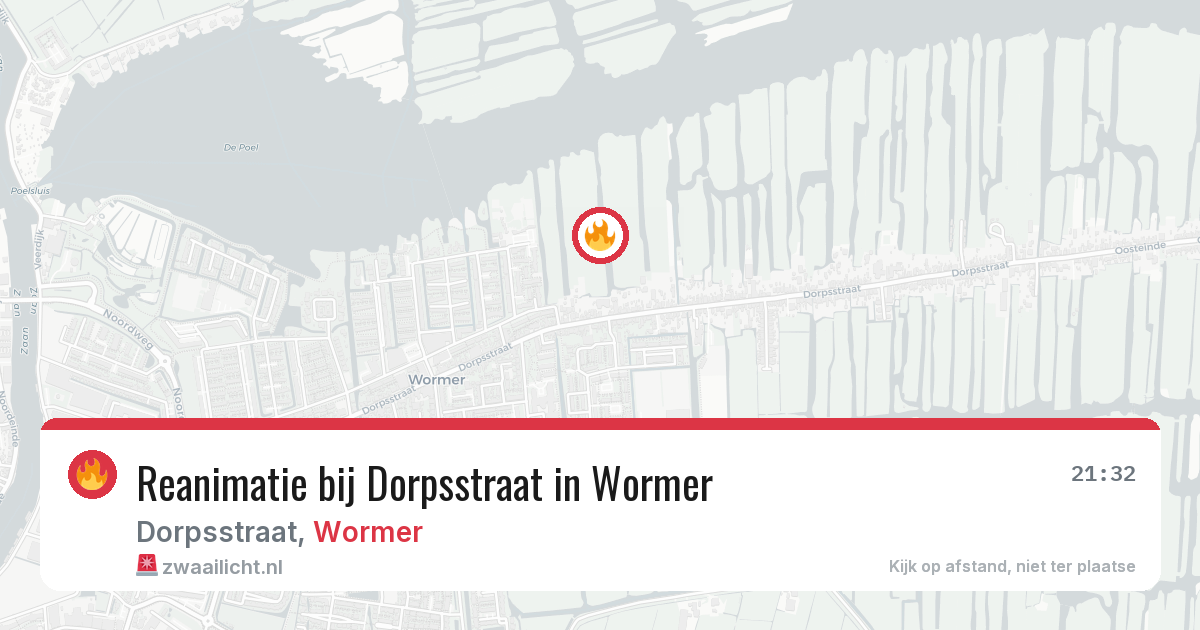 Reanimatie bij Dorpsstraat in Wormer — 6 aug 2026