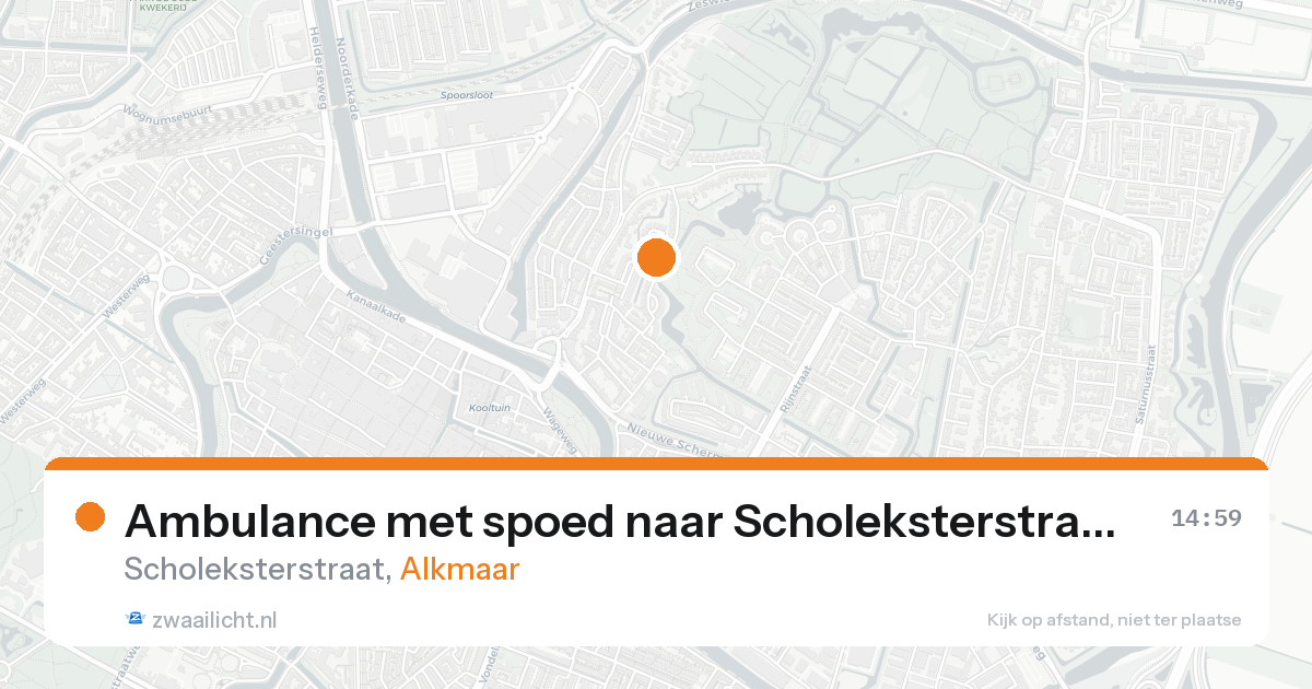 Ambulance met spoed naar Scholeksterstraat in Alkmaar — 25 aug 2026