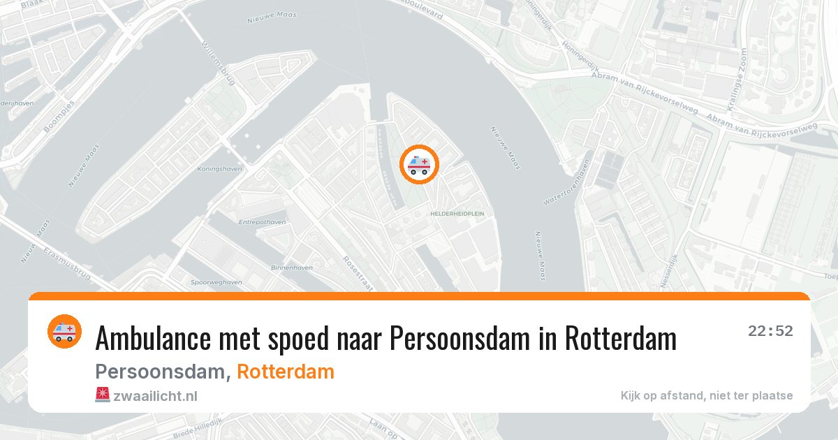 Ambulance met spoed naar Persoonsdam in Rotterdam — 27 apr 2026