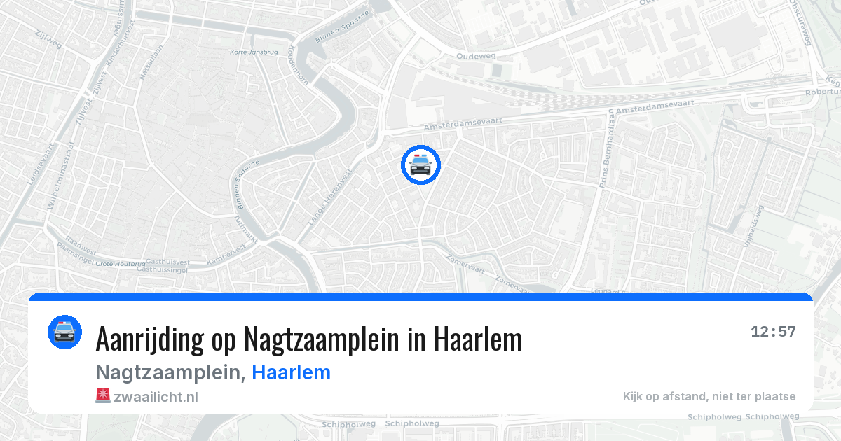 Aanrijding op Nagtzaamplein in Haarlem — 28 apr 2026