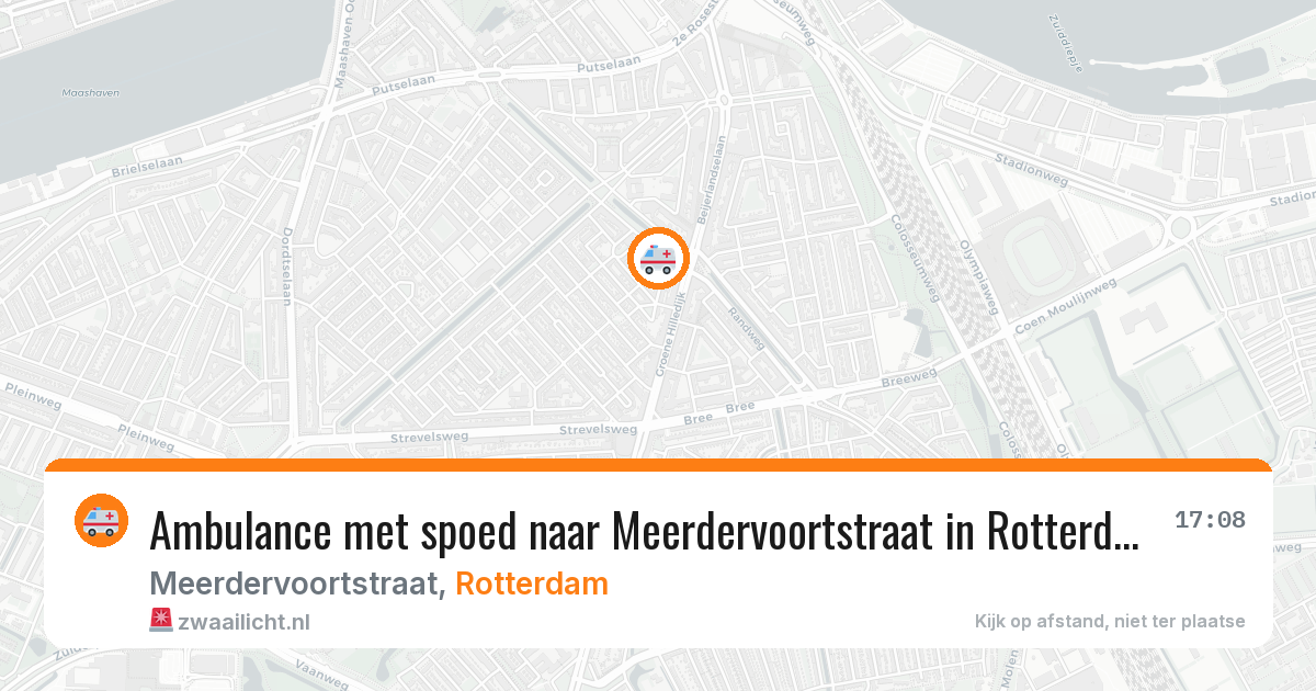 Ambulance met spoed naar Meerdervoortstraat in Rotterdam — 10 mei 2026