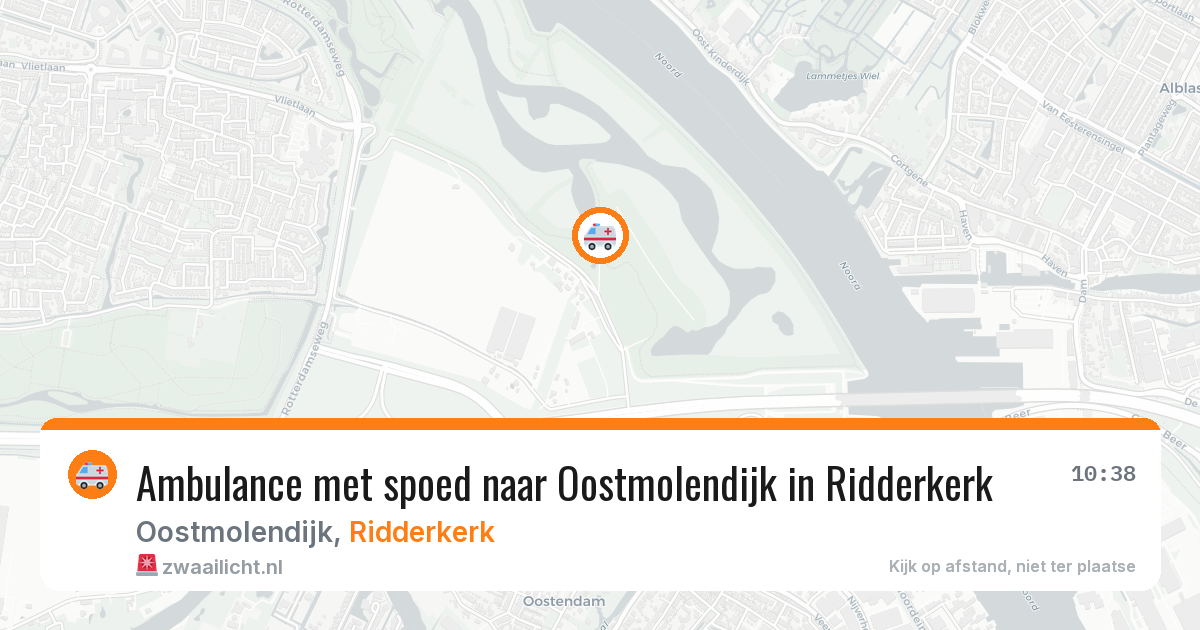 Ambulance met spoed naar Oostmolendijk in Ridderkerk — 26 mei 2026