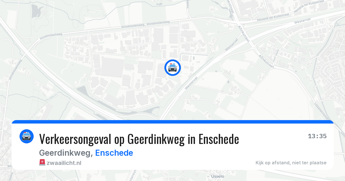 Verkeersongeval op Geerdinkweg in Enschede — 29 mrt 2026