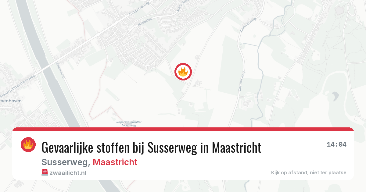 Gevaarlijke stoffen bij Susserweg in Maastricht — 11 jun 2026