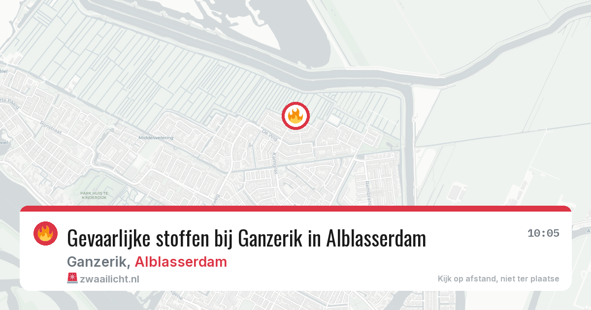 Gevaarlijke stoffen bij Ganzerik in Alblasserdam — 4 jun 2026