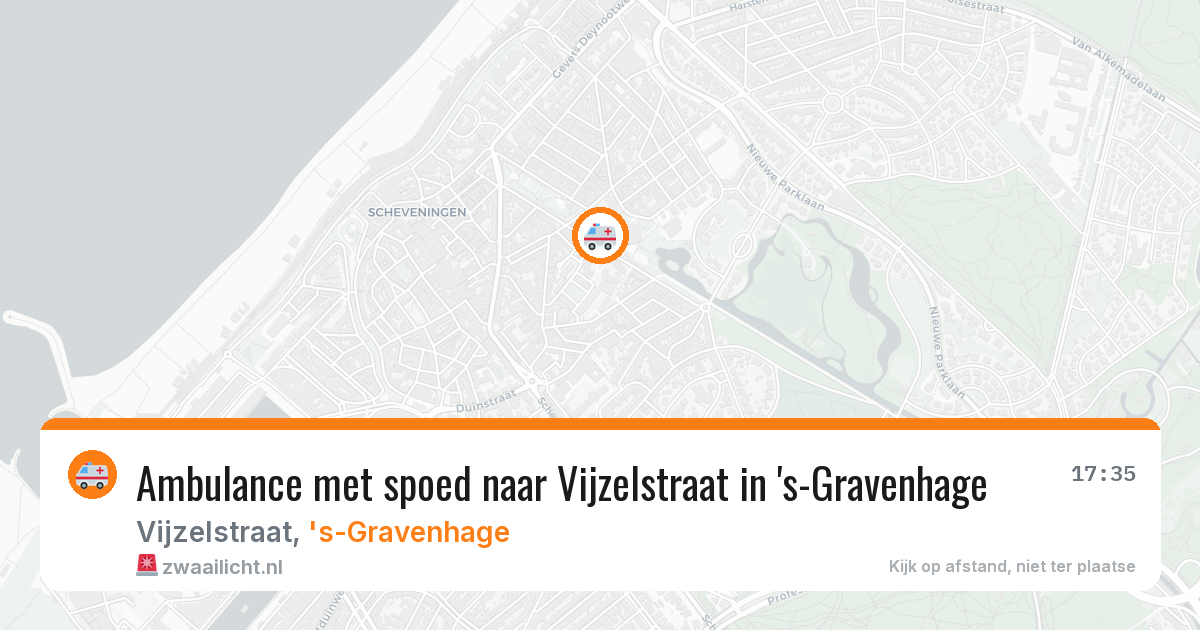 Ambulance met spoed naar Vijzelstraat in 's-Gravenhage — 19 apr 2026