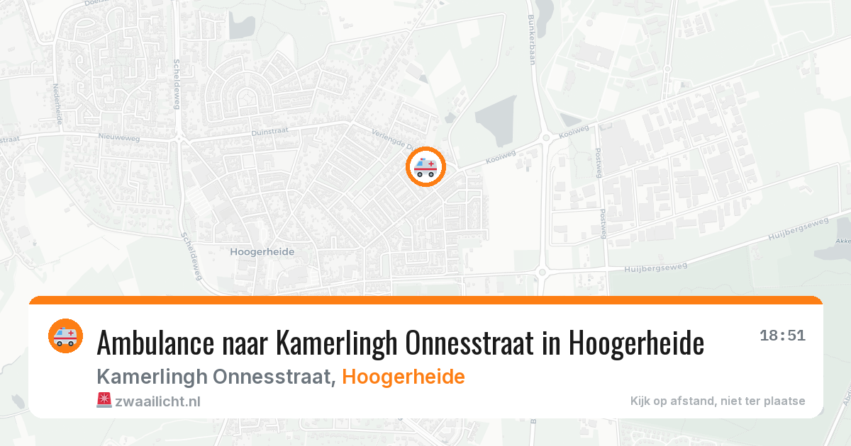 Ambulance naar Kamerlingh Onnesstraat in Hoogerheide — 14 mrt 2026