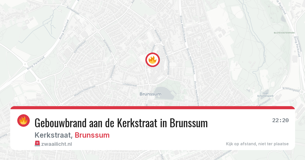 Gebouwbrand aan de Kerkstraat in Brunssum — 28 mei 2026