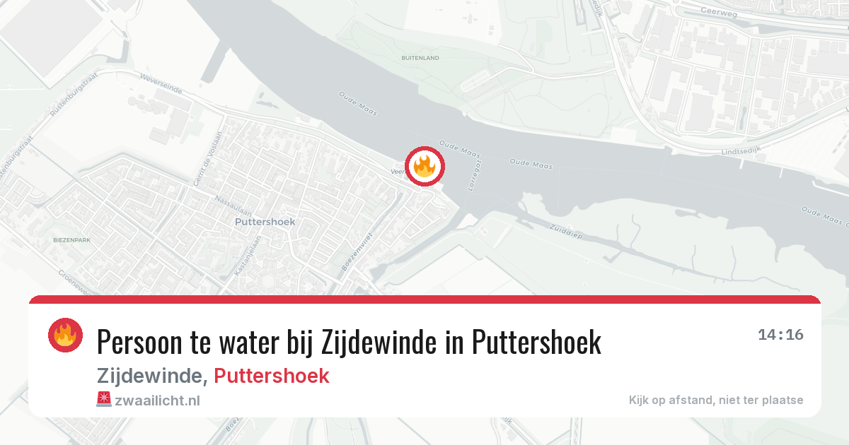 Persoon te water bij Zijdewinde in Puttershoek — 23 jun 2026
