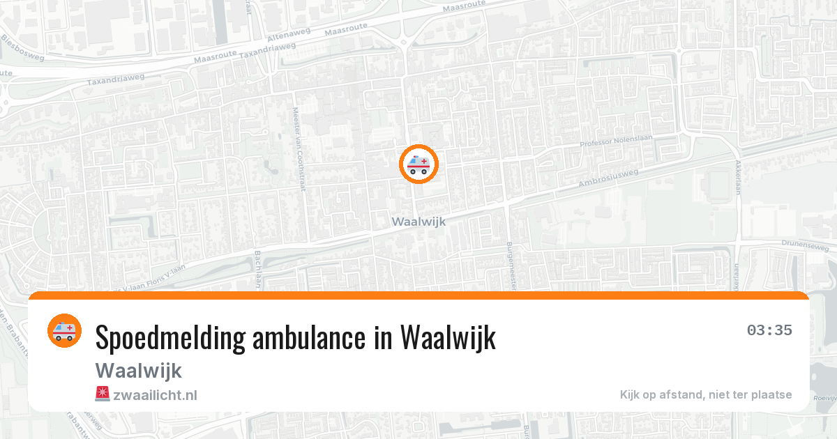 Spoedmelding ambulance in Waalwijk — 29 jan 2026