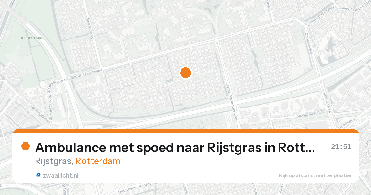 Ambulance met spoed naar Rijstgras in Rotterdam — 20 aug 2026